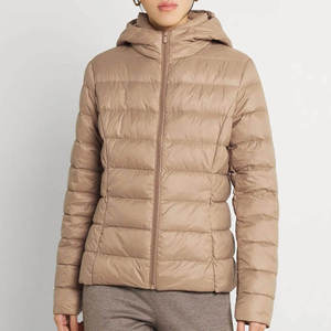 <b>Winter</b> Women's Knitted Breathable Eco-Friendly Waterproof Hooded Puffer Jacket Customizable Colors Designs Puffy Windbreaker - Product Image 6