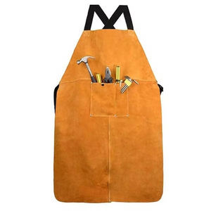 Tabliers en cuir véritable noir sur mesure 2026 pour hommes – Tablier de cuisine professionnel 100 % cuir – Vente en gros - Product Image 1