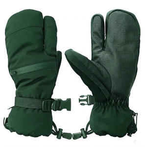 Guantes de esquí impermeables OEM personalizados de 3 dedos, unisex, térmicos, aislantes, para snowboard, antideslizantes, con cremallera. - Product Image 4