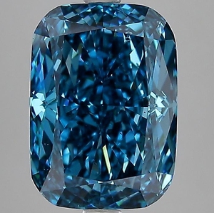 4.67 Ct <b>Cushion</b> Cut Lab Grown Diamond Fancy Vivid Blue SI1 IGI Certified CVD Loose Diamond Wholesale for Jewelry Making - Product Image 1