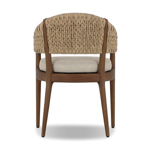 Chaise de salle à manger en teck massif naturel avec siège, mobilier moderne pour café, restaurant et décoration intérieure - Product Image 5