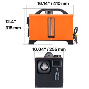 Chauffage d'appoint diesel 8 kW DC12 24V à chauffage rapide avec télécommande et écran numérique couleur carré pour camping-car, profil bas - Product Image 2