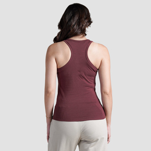 Débardeur côtelé sans manches pour femme en jersey lavé, respirant, à séchage rapide et haute élasticité - Product Image 3