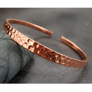 High Quality Stackable Pure Copper <b>Bangle</b> Set Handcrafted Textured <b>Engraved</b> Copper Cuff Bracelets Wholesale - Product Image 6