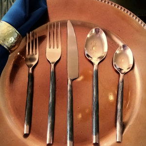 Ensemble de couverts en acier inoxydable rose doré faits à la main, cuillère, fourchette, couteau, vaisselle, prix de gros - Product Image 4