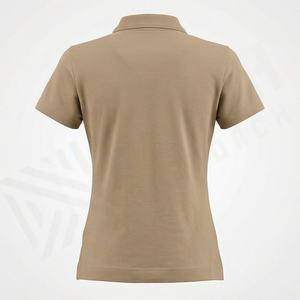 เสื้อโปโลผู้หญิงผ้าฝ้ายสองสีแบบกำหนดเองได้ พิมพ์ลายสีตามสั่ง สไตล์สปอร์ต - Product Image 2