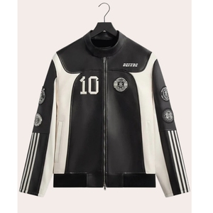 Premium Football Leather Biker <b>Jacket</b> | Limited Edition Wholesale Luxury Streetwear Football Private Label Custom - Product Image 3