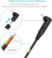 Cable de Alimentación de 5V, USB a Conector DC, con 10 Adaptadores para Cargar USB-HUB, Mini Ventilador, Cámara, Teléfono Móvil