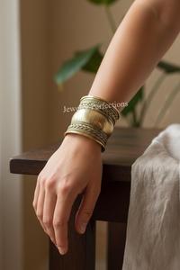 stylish twisted pure brass Wholesale Fashion Brass Adjustable Cuff Bangle for Women Handmade Designer Stackable <b>Bracelets</b> - Product Image 4