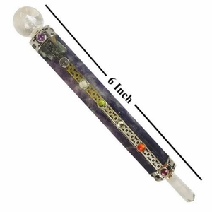 Meilleure Qualité Vente en Gros Pierres Précieuses Naturelles Artisanales Portables de Guérison en Cristal d'Améthyste Sept Chakras et Agate pour Reiki et Guérison Amoureuse F S - Product Image 2