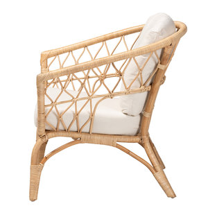 Natural Rattan Armchair Handwoven Wicker <b>Lounge</b> <b>Chair</b> Sustainable Wholesale Open Weave Living Room Furniture Supplier Bulk Order - Product Image 2