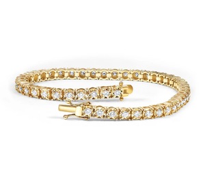 Pulsera de tenis de plata de ley 925 con moissanita, corte brillante redondo, chapada en rodio, para regalo de boda - Product Image 5