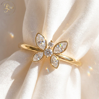 Bague de fiançailles en or jaune avec diamant rose de laboratoire taille marquise VVS certifié IGI, bijou très prisé