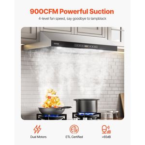 Cappa aspirante sottopensile da 36 pollici 900 CFM con doppi motori, controllo touch gestuale, in acciaio inossidabile - Product Image 2