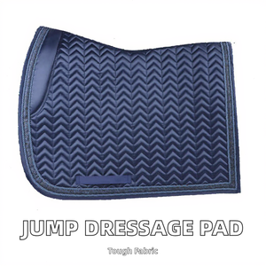 Tapis de selle d'équitation en cuir écologique pour dressage et saut d'obstacles, rembourré en coton compressé, couleur et logo personnalisables, haute qualité - Product Image 2