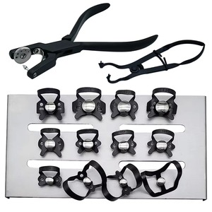 Kit d'isolation dentaire professionnel avec caoutchouc dentaire, pinces, perforateur de cadre et accessoires pour traitement endodontique - Product Image 1