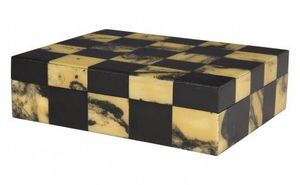 <b>Stackable</b> Rectangular Wood Storage Boxe Black White Resin Minimalist Design Jewelry <b>Box</b> for Bedroom Decorative Organizer - Product Image 5