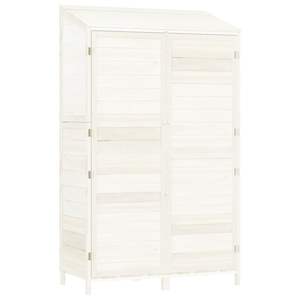 Abri de jardin en bois de sapin massif blanc 40.2x20.5x68.7 po – Solution de rangement élégante - Product Image 2