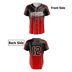 Maillot de baseball et de football unisexe personnalisé de qualité supérieure, 100 % polyester, manches courtes, grande taille, antibactérien, séchage rapide, imprimé - Product Image 5