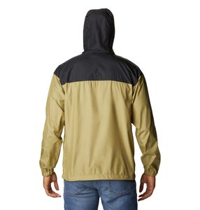 Chaqueta Cortavientos con Capucha y Bloques de Color para Hombre, con Cierre de Cremallera de Cuarto, Color Verde Oliva y Negro, Ropa Exterior Informal de Otoño - Product Image 2