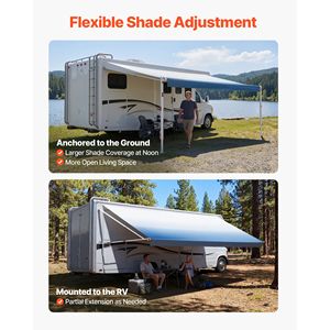 Kit de auvent rétractable pour camping-car de 20,12 pieds, cadre en aluminium, tissu PVC imperméable pour le camping en plein air - Product Image 3