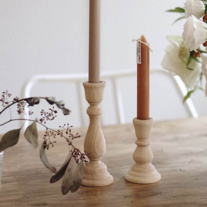 Portavelas de Madera Natural Ecológico para Decoración del Hogar, Estilo Clásico Vintage con Acabado Pulido para Decoración Interior de Ramadán - Product Image 4