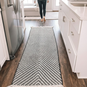 Tapis de cuisine moderne antidérapant, résistant à la saleté, personnalisable, lavable, avec envers en caoutchouc, épaisseur moyenne, en polyester, fabriqué à la machine pour la maison - Product Image 5