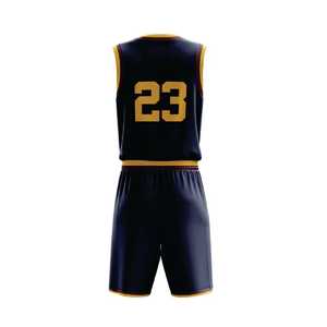 Conjunto de Uniforme de Baloncesto Personalizado para Hombre, 100% Poliéster, Jersey sin Mangas con Cuello en V y Número 23 con Impresión Sublimada, Corte Atlético - Product Image 2