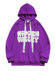 Factory-Rated Heavyweight 100% Cotton Blended Breathable Oversized Hoodie for WomenPuff Printed High Street Style for Winter - Product Image 3