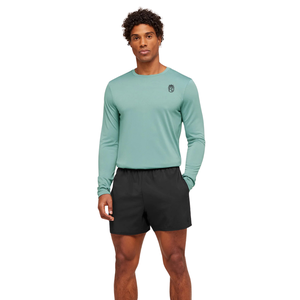 T-shirt à manches longues pour homme, coupe ajustée, couleur turquoise, extensible, pour la gym, l'entraînement, le sport, vêtements de sport décontractés - Product Image 4