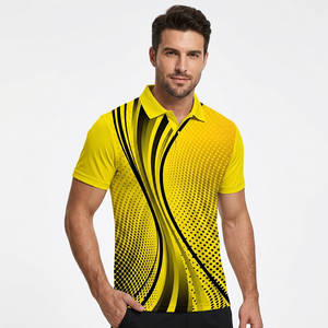 Men's Yellow Black <b>Animal</b> Print Short Sleeve <b>for</b> Shirt Breathable Eco-Friendly Loose Fit Casual <b>Knitted</b> Polyester - Product Image 3