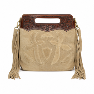 Sac fourre-tout élégant en daim pour femme avec franges, sac à bandoulière |   Sac à main de créateur pour le bureau et usage quotidien, fabriqué en Inde, export 2026 - Product Image 1