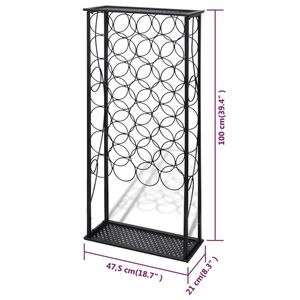 Porte-bouteilles en métal pour 28 bouteilles - Product Image 5