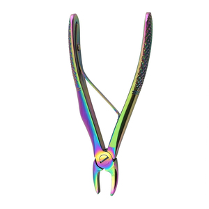 Forceps d'extraction dentaire - Instrument d'extraction de précision Classe I avec poignée moletée argentée 12 mm, entièrement personnalisable gratuitement. - Product Image 6