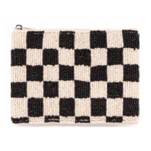 Porte-monnaie artisanal écologique Happy Star avec fermeture éclair, motif à carreaux, mini pochette de rangement pour pièces de monnaie, pour filles - Product Image 3