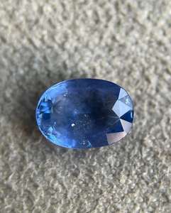 Zafiro azul natural de 0.85 quilates, zafiro azul ovalado de las minas de Ceilán, zafiro azul de Sri Lanka. - Product Image 1