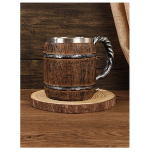 Mug à café en bois de haute qualité, finition naturelle, pour thé, lait et jus, idéal pour la maison, le bureau, les voyages et le camping, disponible à la vente. - Product Image 1
