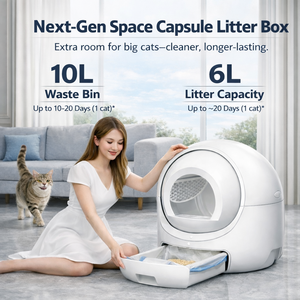 Offre Spéciale – Bac à litière intelligent Lahvo pour chat – Bac à litière automatique moderne pour animaux de compagnie – Nettoyage facile – Contrôle des odeurs – Matériau plastique - Product Image 2