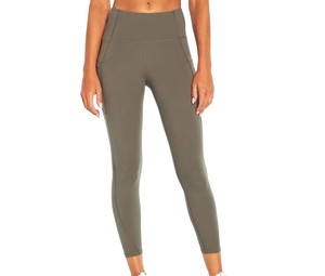 Nouvelle Arrivée Leggings de Sport pour Femme, Yoga et Entraînement, Décontractés, Couleur Unie, Respirants, Tricotés, pour Fitness et Course à Pied, avec Logo à la Taille - Product Image 1
