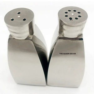 Ensemble de pots de rangement en acier inoxydable pour épices, mini-bouteilles en verre, salières et poivrières, vente en gros - Product Image 1