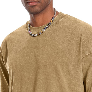 T-shirts délavés pour hommes, fabrication professionnelle, pour usage extérieur et décontracté, livraison directe d'usine. - Product Image 6
