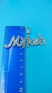 Colgante de Letra Personalizada para Hombre, con Nombre, Número o Logotipo, de Plata de Ley 925, con Diamantes de Corte Esmeralda, Estilo Hip Hop, para Fiesta - Product Image 5