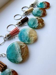 Colorful Resin Key Ring Featuring Fruit Slice Decoration Fun Handmade Accessory For Summer Fashion Trends - Product Image 4