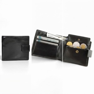 Cartera Larga Bifold Estilo Vintage para Hombre Castello, Cuero Genuino Curtido Vegetal, Bolsillo Interior con Cremallera para Billetes, Cierre Abierto - Product Image 1