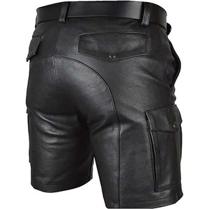 Men's Genuine Leather <b>Shorts</b> Custom Production Premium Quality Stylish Summer Streetwear Wear - Product Image 4