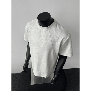 T-shirt homme vintage style américain, coupe ample, épaules structurées, marque tendance, manches courtes, haute qualité - Product Image 4