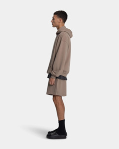 <b>Men</b> Heavy 460G Terry Cotton Hoodie Solid Color Oversized <b>Pullover</b> Anti-Shrink Unlined Casual Streetwear Winter Sweatshirt - Product Image 2