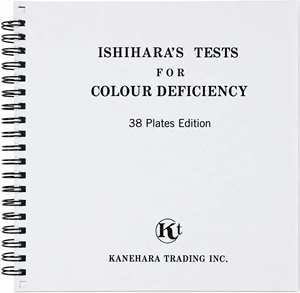 Ishihara Farbblindheitstestplatten 38 Platten Edition Spiralgebundenes Visuelles Bewertungsbuch - Product Image 1