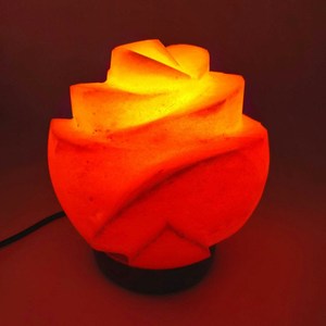 Lámpara de Sal Rosa con Forma de Flor, Hecha a Mano, para Mesa de Noche, Fabricante OEM ODM, Producto Personalizado al por Mayor - Product Image 4