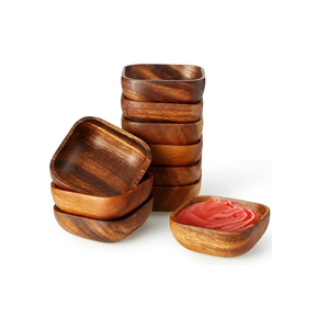 Bol à salade en bois empilable, rangement facile, assiette à fruits secs, pour fêtes et réunions, usage domestique, taille moyenne, vente chaude - Product Image 1